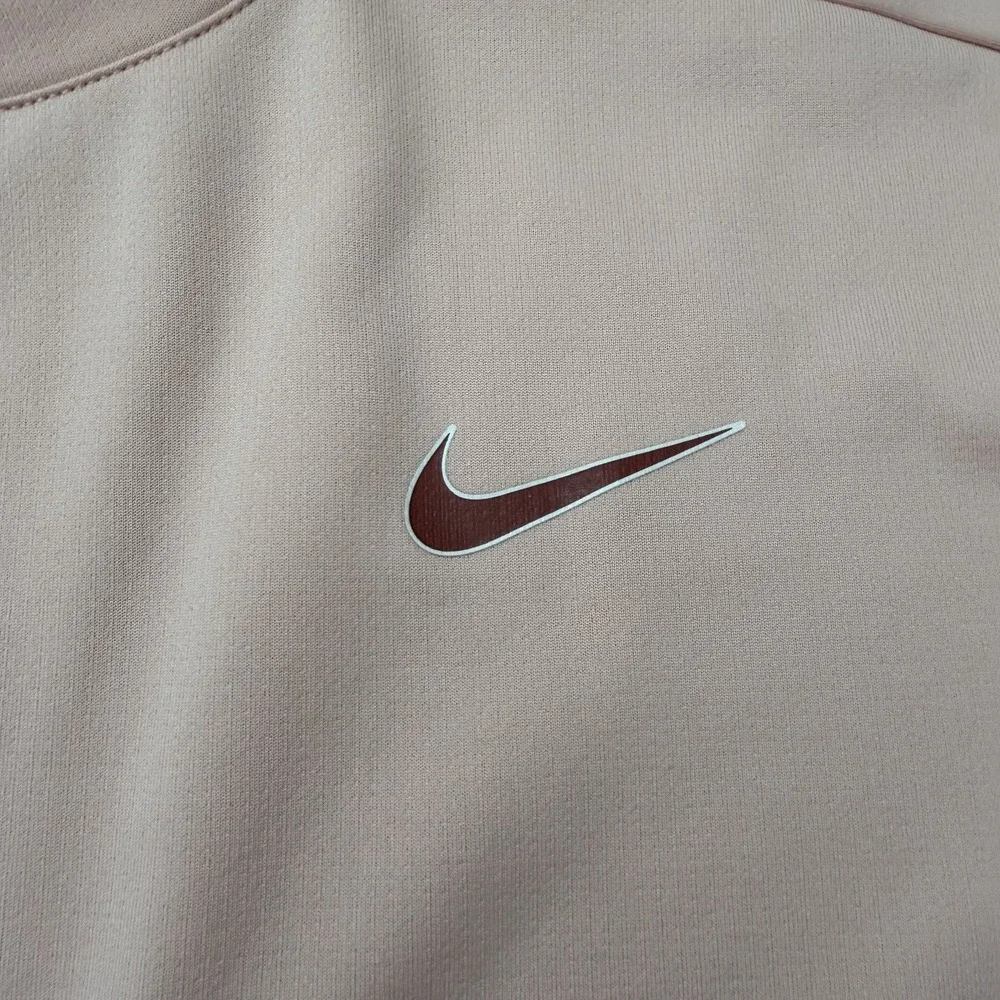 Nike Running Dri‎ Fit Shirt Womens XL Pink Long Sleeve Athletic Logo Oversized